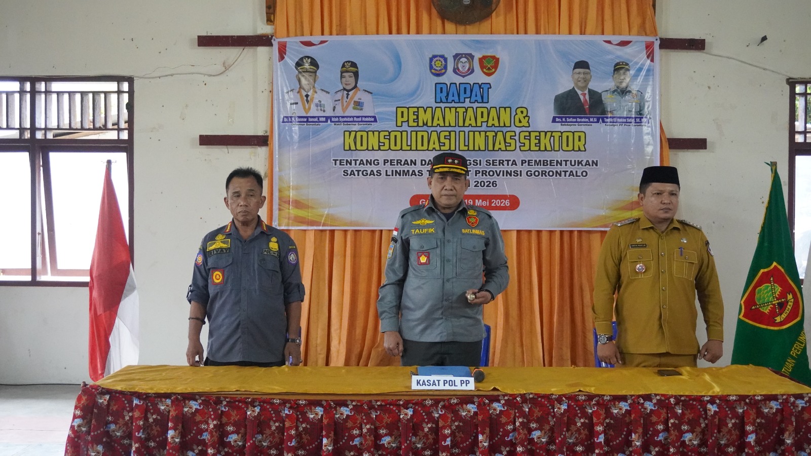 Perkuat Ketenteraman Wilayah, Satpol PP Provinsi Gorontalo Gelar Konsolidasi Lintas Sektor di Pohuwato